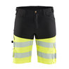 BLÅKLÄDER Highvis shortsit stretch musta/huomiokeltainen